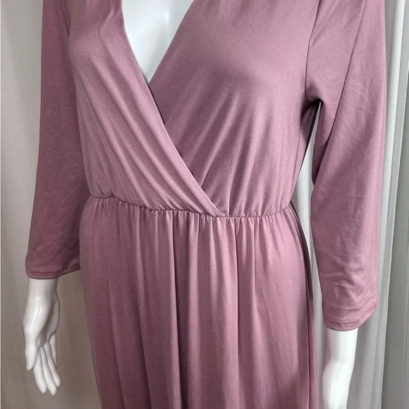 Mother Bee Maternity Mauve Dress Sz large - Picture 7 of 9